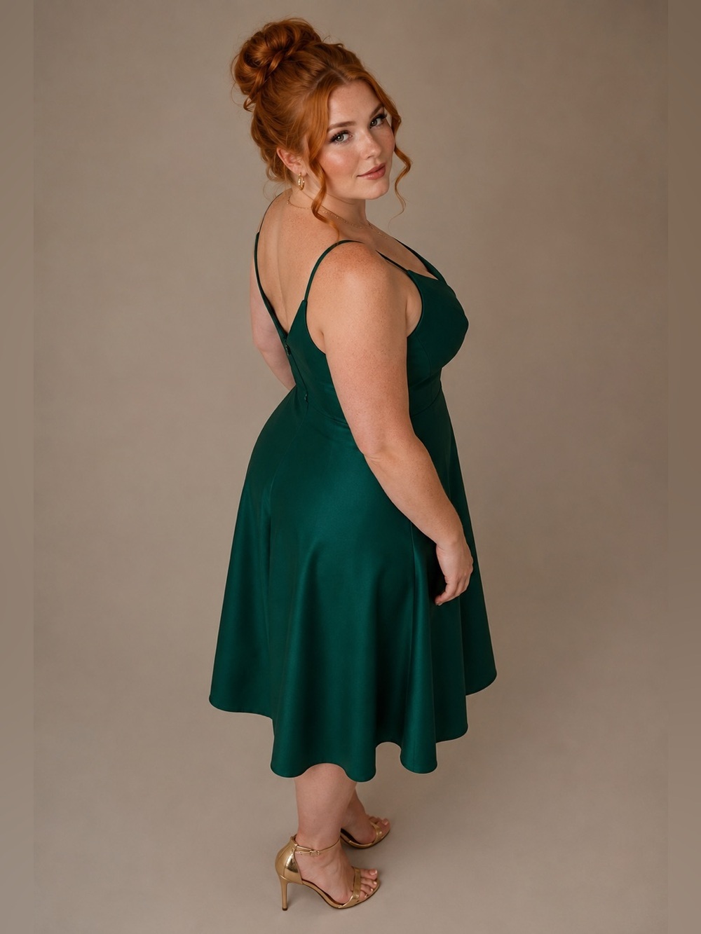 NWT ALFRED SUNG  D777 V-Neck Faux Wrap Cocktail Dress Hunter Green Size 18 - Picture 10 of 16